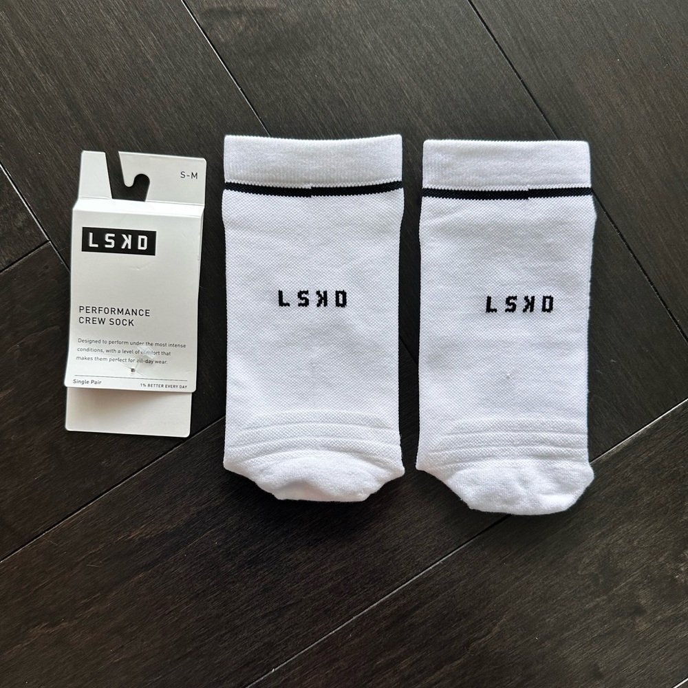 White Performance Crew Socks